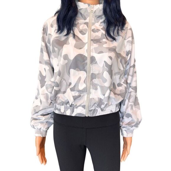 NEW Blanc Noir Tempest Gray Camo Wind Jacket Size Small - Picture 6 of 10